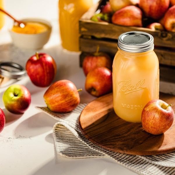 Ball Glass Mason Jar, Regular Mouth, Quart Size, 32 OZ