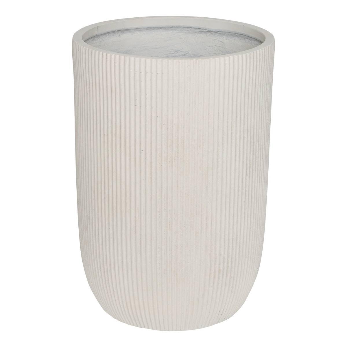 Atmosphera - Set de 3 pots de fleurs elene 36,5x36,5x54cm blanc