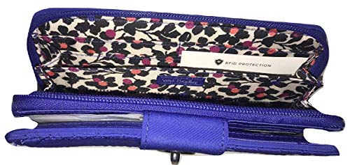 Vera Bradley Iconic RFID Turnlock Wallet in Gage Blue Microfiber4