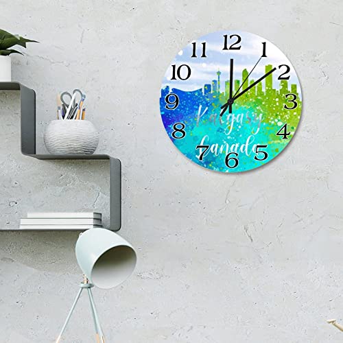 Horloge murale Kalgary à piles pour installer facilement sans fil apparent