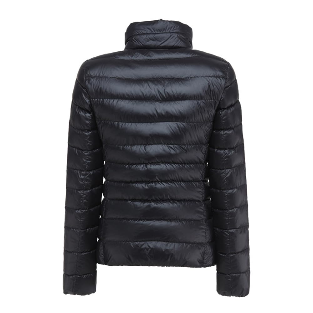 Chaqueta de plumón Ligera y compacta de Invierno para Mujer, Acolchada, con Cuello Alto, Cortavientos, cálida y de montaña, Corte Entallado.