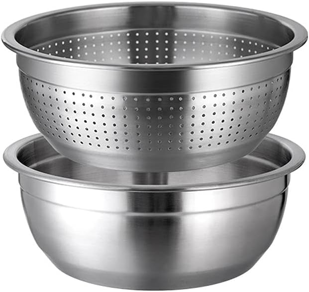 Colander，Colander Strainer，Colander Strainer Basket，Sink Strainer Colander Drain Basket 12in Multifunctional Stainless Steel Basin Detachable Sink Kitchen Colander for Rice Veggie Pasta Food Draining