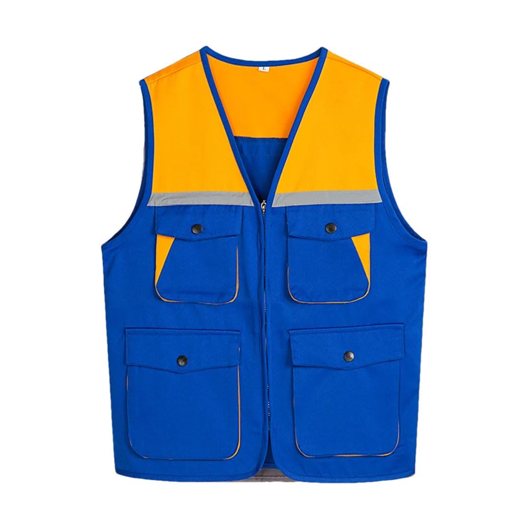 Gilet da uomo per attività all'aperto, escursionismo, pesca, caccia, fotografia, multitasche, multifunzione, per lavori di manutenzione