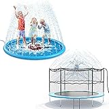 Jasonwell Splash Pad Sprinkler for Kids 68' Splash Play Mat Outdoor Water Toys Inflatable Splash Pad...