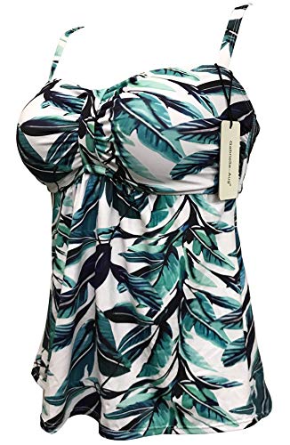 image for Gabrielle-Aug Women's Fashion Swimsuit Tankini Top Swim Beach Conserva