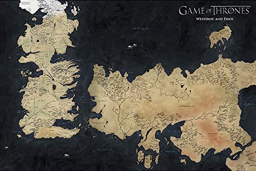 POSTER STOP ONLINE Game Of Thrones - TV Show Posters (Map Of The Kingdoms) (Size: 36' x 24')