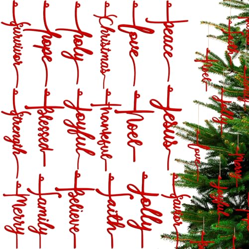 Décorations de Noël chrétiennes en bois 18 styles rouge