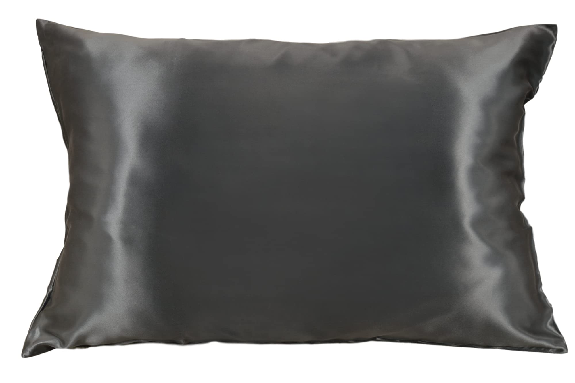 Celestial Silk 100% Silk Pillowcase for Hair Zippered Luxury 25 Momme Mulberry Silk Charmeuse Silk on Both Sides of Cover -Gift Wrapped- (Queen, Charcoal Gray)