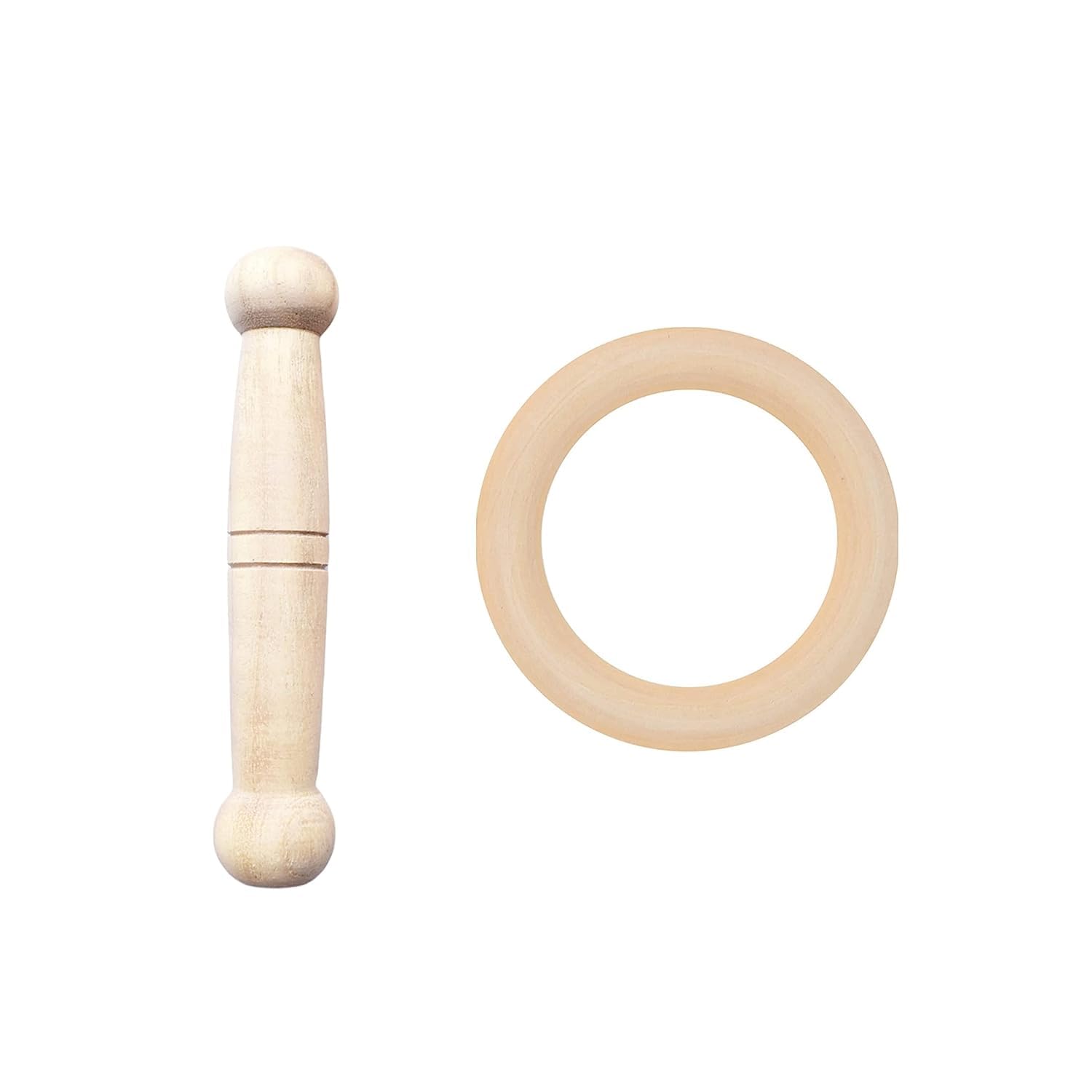 CHANNAPATNA TOYS Wood Baby Teething Ring Toys For Babies 0-12 Months Baby Toys 0-3-6-12 Months 2 Shapes Infant Toys Baby Teether Teethers For Babies Baby Rattle Girl Boy Gifts Toys,Beige (B0CGN7KW46) Amazon Price History, Amazon Price Tracker