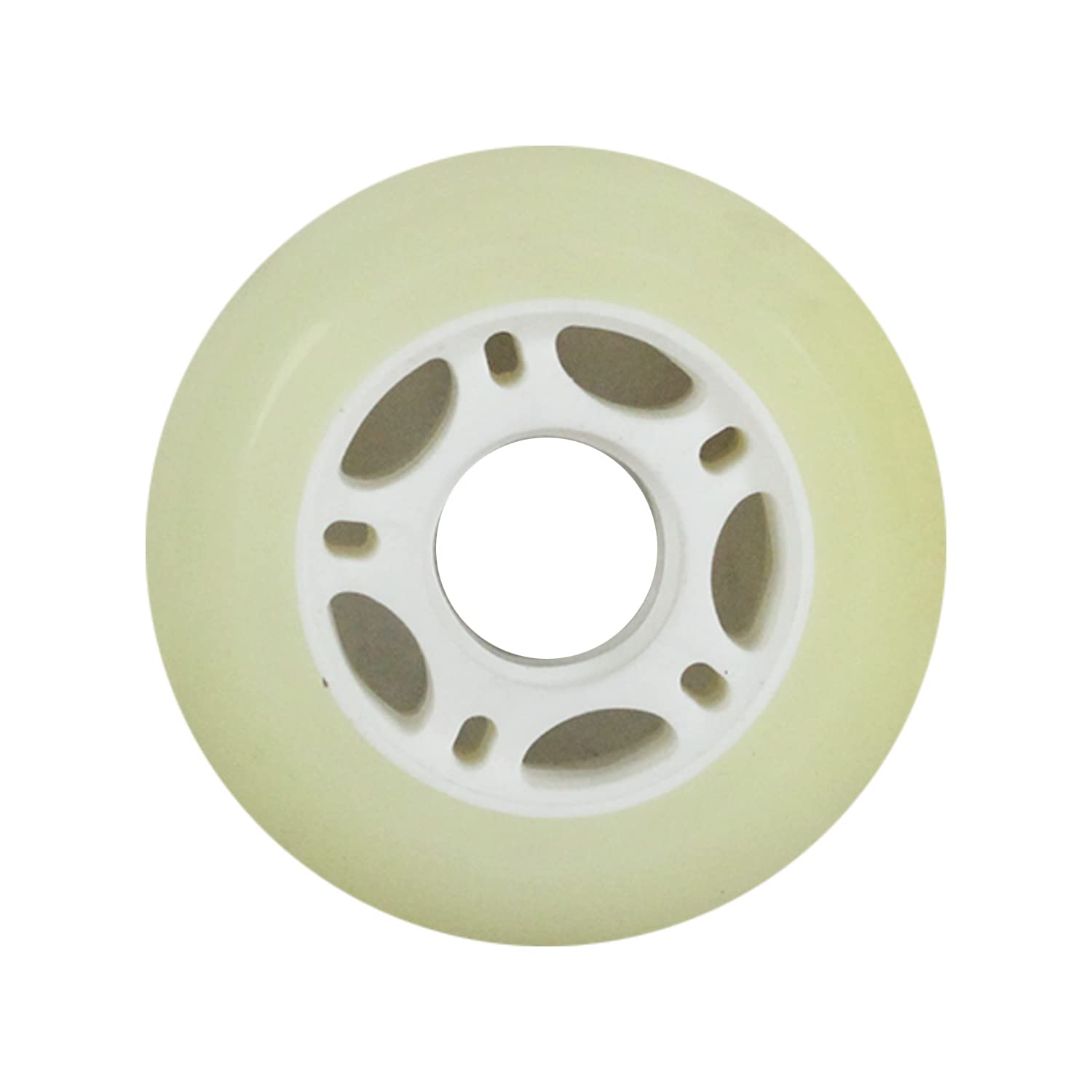Player's Choice Inline Skate Wheels Multi Use 70mm 85A White Outdoor (4 Wheels)