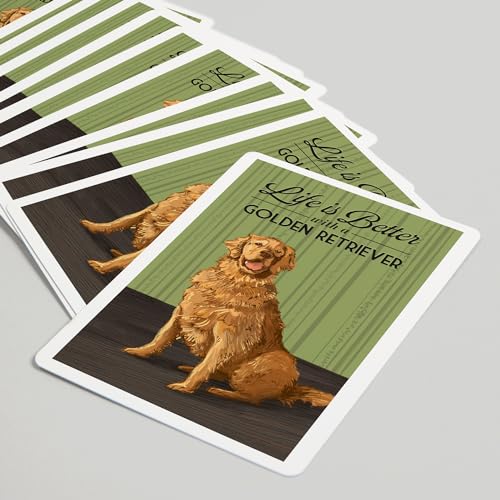 Baraja de Cartas Póker Golden Retriever 52 piezas miniatura 5