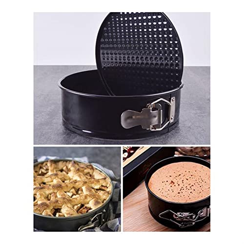 Zdejmowane dno Nieprzywierająca metalowa forma do pieczenia Okrągła kwadratowa forma do pieczenia Ciasto do pieczenia Ciasto ze stali węglowej Forma do pieczenia ciasta (kolor: B, rozmiar: kod L)