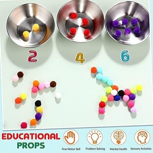 Image of KRYTONE�1CM Assorted Pom Poms, Craft Pom Pom Balls, Colorful Pompoms for DIY Creative Crafts Decorations, Kids Craft Project (300PCS)