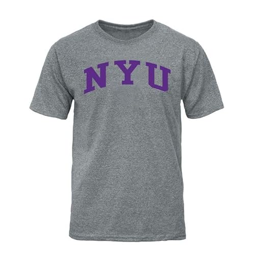 Ivysport ニューヨーク大学バイオレット半袖Tシャツ、クラシック、チャコールグレー、スモールのサムネイル