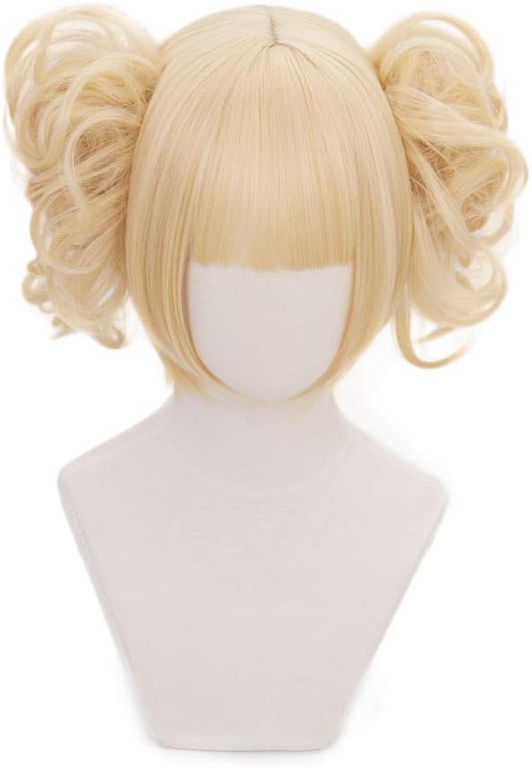 Yamia Anime Cosplay Wig for My Hero Academia Himiko Toga Synthetic Wig with Free Wig Cap