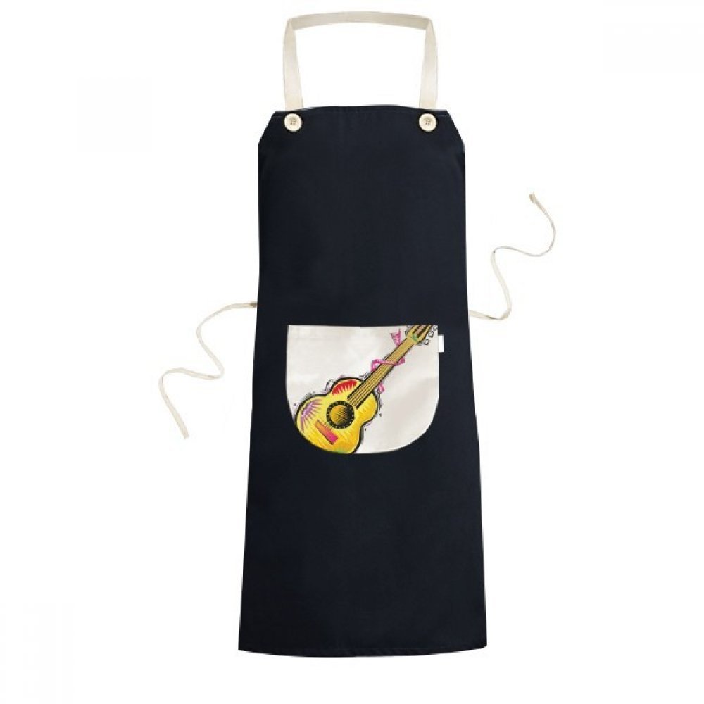 Tablier de cuisine guitare mexicaine cadeau chef original noir