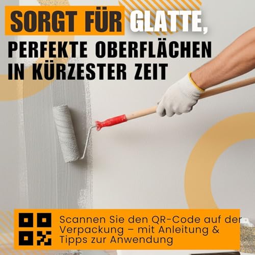 V VEJK® Stachelwalze Ausgleichsmasse 23 cm – Entlüftungswalze & Entlüftungsroller für Bodenbeschichtung, Epoxidharz & Bodenausgleichsmasse (Stachelwalze)