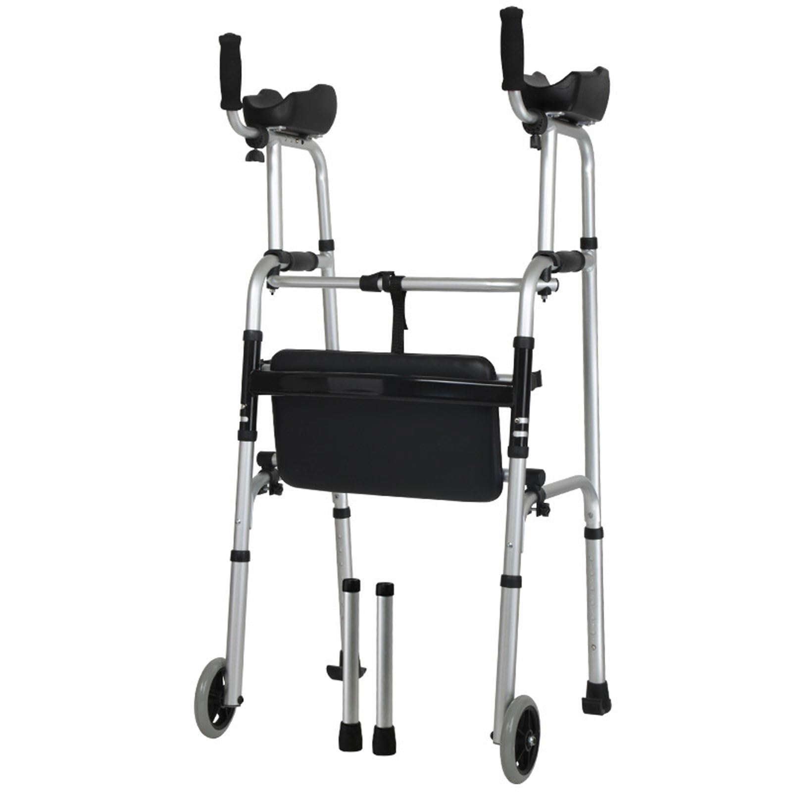 UYSELA Leggero Deambulatore Pieghevole Girello Ultraleggero,Rollator per Adulti o Disabili Deambulatore Pieghevole, Regolabile in Altezza Deambulatore per Anziani Pieghevole,L