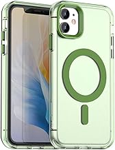 ILING Cover per Realme C63/Realme C61/Realme Note 60/Realme Note 60X, Compatibile con la Ricarica Magnetica, Traslucida Matte Rigido PC + Flessibile Silicone TPU Antiurto Custodia (Verde)
