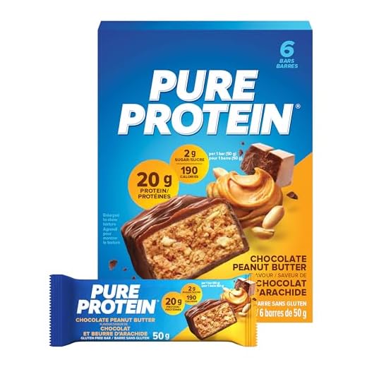 Pure Protein Lot de 6 barres sans gluten, beurre de cacahuète, 50 g