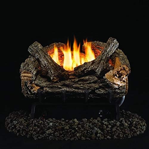 Peterson Real Fyre 16-inch Valley Oak Gas Log Set With Vent-free Propane Ansi Certified 9,500 Btu G8-e Burner - Manual Safety Pilot