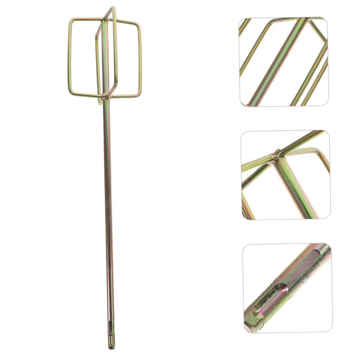 KOMBIUDA Varilla Compatibles para Taladro Mezcla Dorado Acero de Mezcladora Accesorios Duraderos Herramientas Eléctricas de Pintura y Cemento