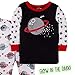 Lamaze Baby Boys Super Combed Natural Cotton Tight Fit Long Sleeve Sleepwear 2 Piece Set, Footless, 1 Pack Pajama Set, Black And White Planets, 4T US