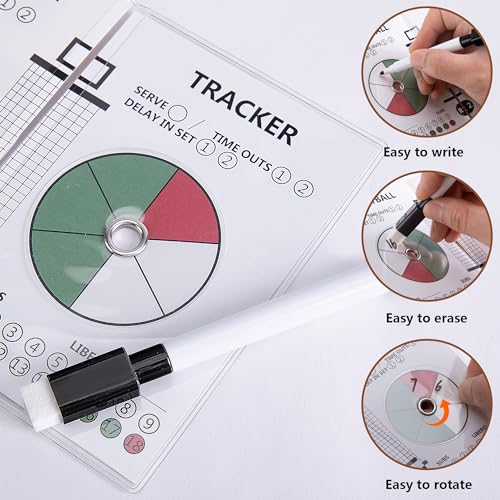runnico 2pcs volleyball trackersportable volleyball rotation trackers with markersport volleyball rotation trackers for strategy techniques officials referees and coaches