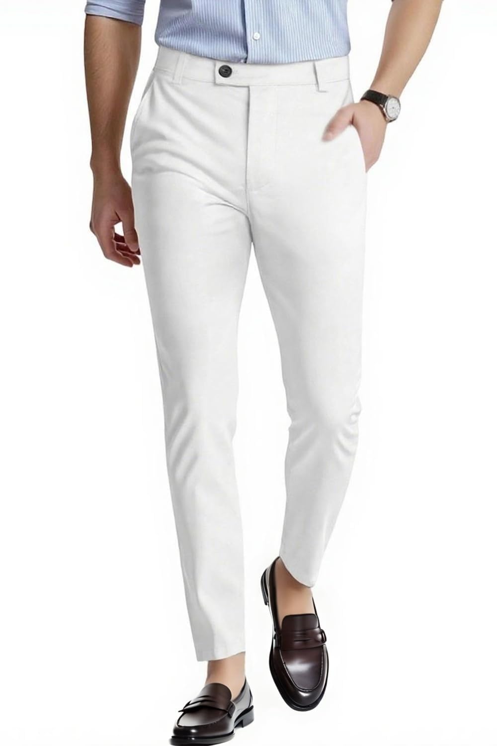 Snapklik.com : GINGTTO Mens Dress Pants Slim Fit Stretch Formal Pants ...