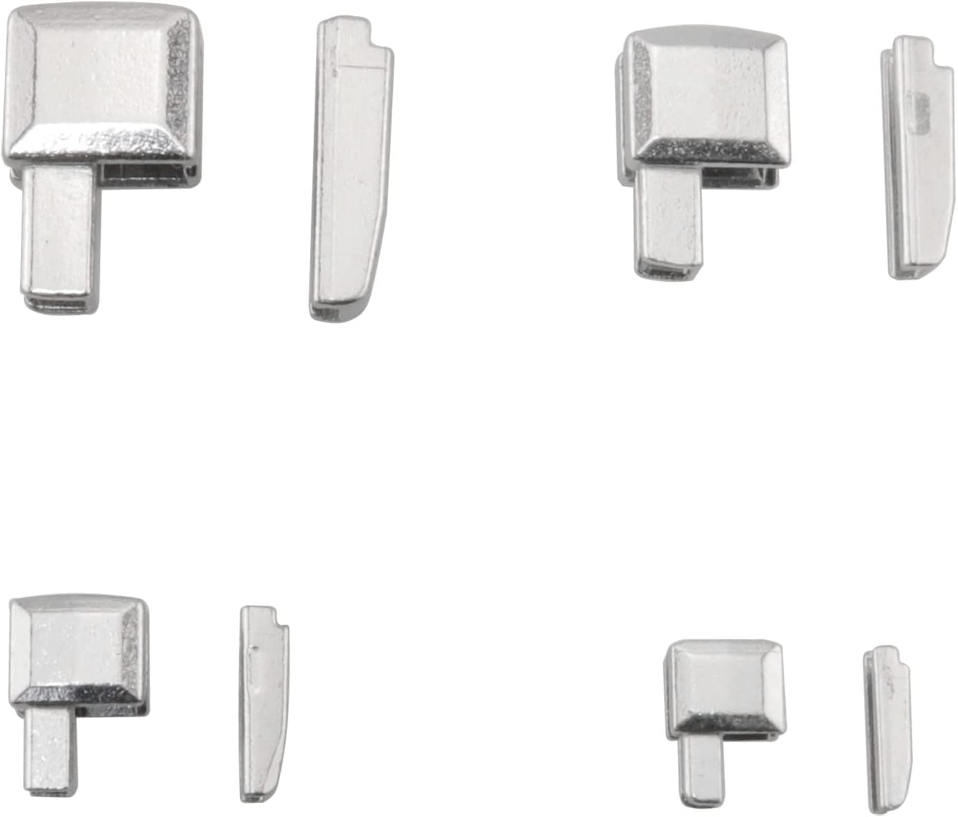 ZCZQC Zipper Retainer 16Set White Gold Metal Zipper Latch