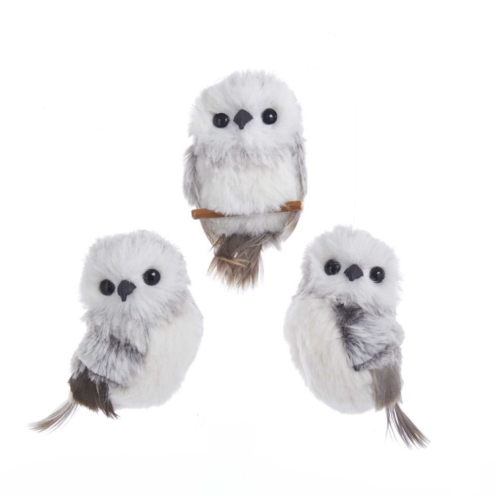 Hibou décoratif gris Kurt Adler la magie des fêtes s'invite chez vous