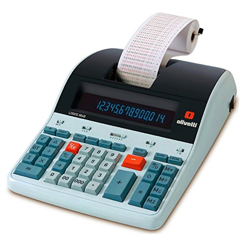 Calculadora Profissional de Mesa 14 Dígitos Display LCD Olivetti Impacto Paralelo M80 - LOGOS 804B
