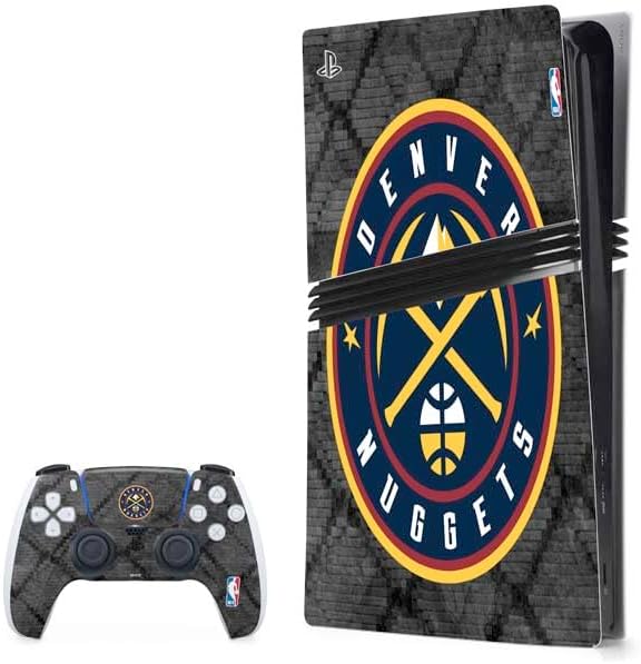 Skinit Decal Gaming Skin Compatible with PS5 Pro Bundle - Officially Licensed NBA Denver Nuggets Standard - Light Blue Design