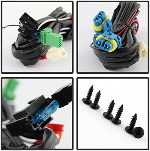 AKKON - For 2014 2015 Mit Mitsubishi Mirage Clear Lens Bumper Driving Fog Light W/Bezel + Switch