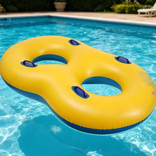 Chaise longue de piscine gonflable duo stable pour plage et rivières