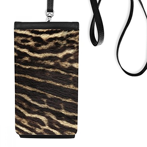 Sac téléphone suspendu noir anti-perte pochette faux cuir