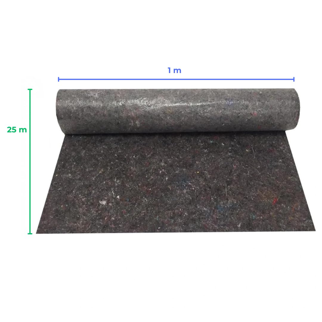 EINSIDE Telo di protezione imbianchino, Feltro assorbente protezione pavimenti, 1 x 25 m, 180 g/m²