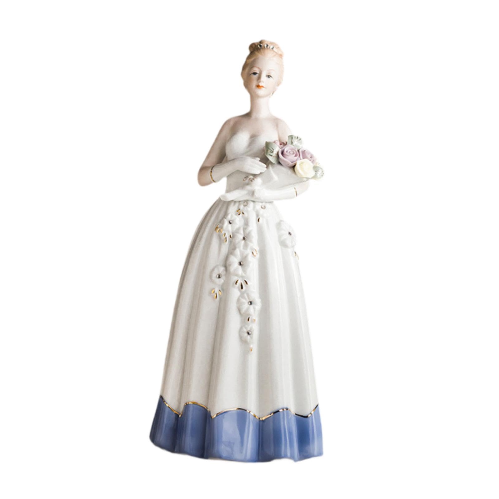 Figura de porcelana, cerámica, escultura, figura de boda, estatua para presentación, encimera, regalos de San Valentín, novia, esposa, novia