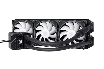 Alphacool Eisbaer Pro Aurora 360 CPU AIO | Copper Radiator, 5542 mm Cold Plate, Fits AMD Threadripper/EPYC & Intel LGA 3647, AM4 Bracket Included, 360 mm, TPV Hoses