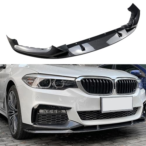 Car Front Bumper Splitter, Compatible with BMW 5 Series G30 M Sport 2018 2019 2020, Front Lip Splitter Diffuser Canard Protector Body Kit Spoiler, B Carbon Fiber Look