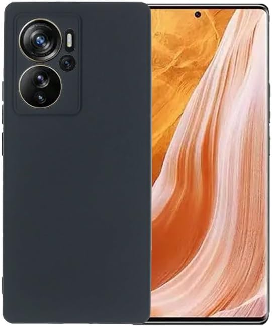 Funda de silicona para ZTE Axon 40 Pro, funda protectora de cuerpo completo suave y sedosa, a prueba de golpes, con forro de microfibra (negro)