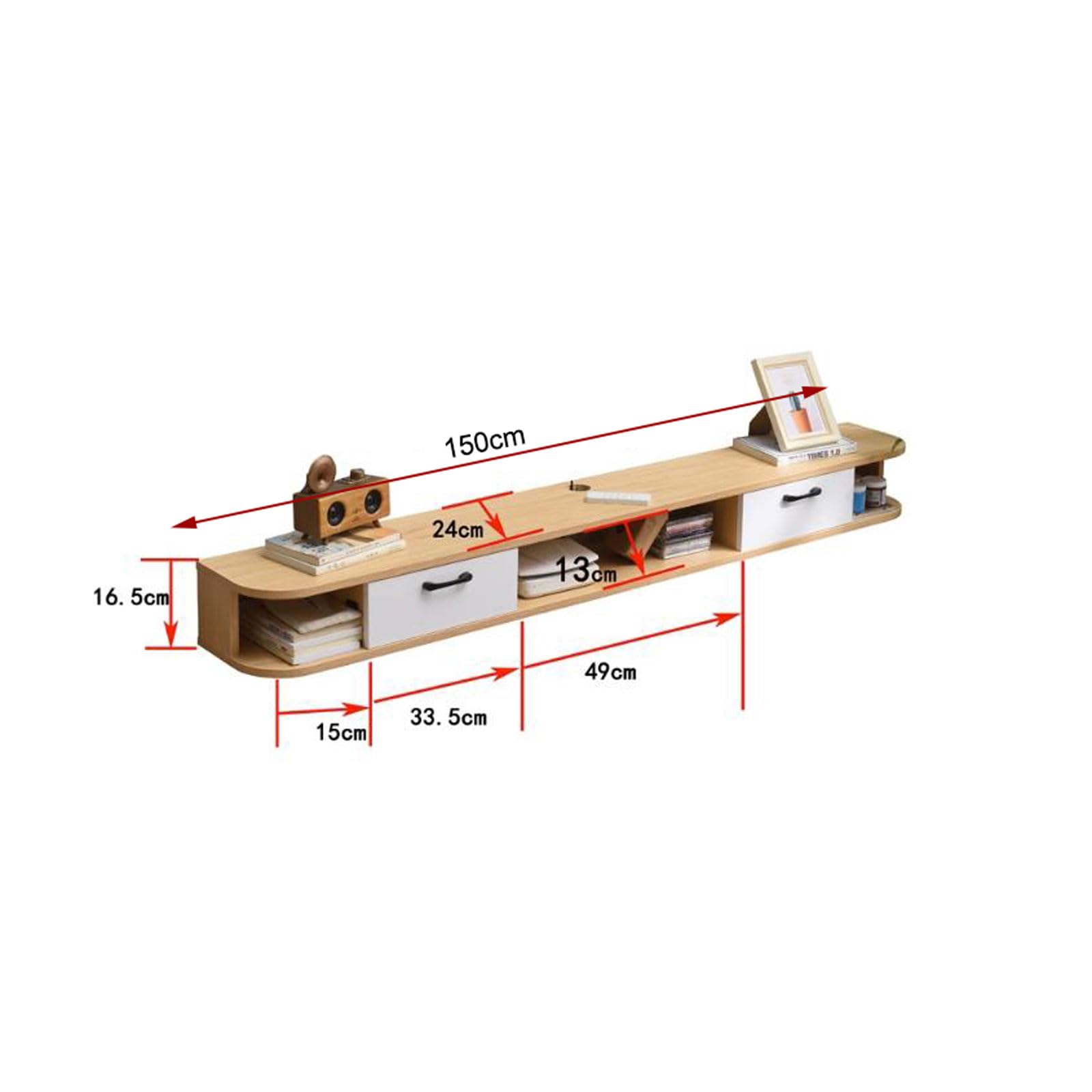 Mobile TV a parete Mensola TV mobile Mensola a muro Supporto TV Supporto TV multimediale Console TV Staffa Home Entertainment Center Audio/Video Hutch Scaffale elettronico per componenti TV