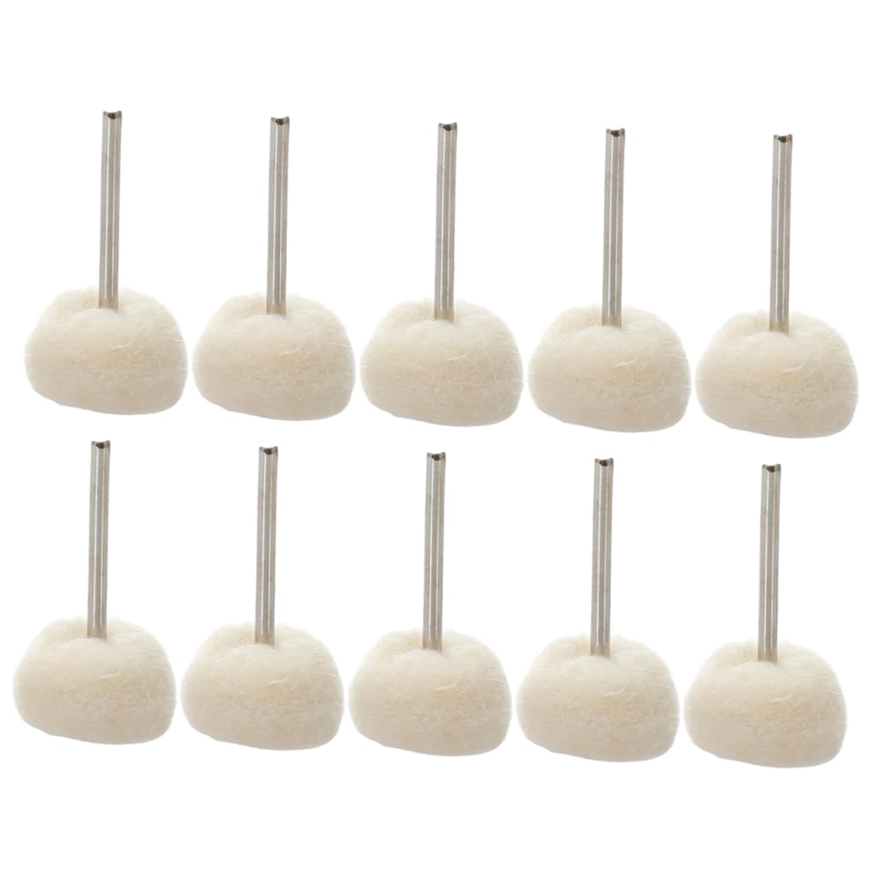 MUCKLILY 5sets Buffing Wheels Wool Polishing Wheels Buffing Blue Cotton Polishing for Watch 10pcs*5