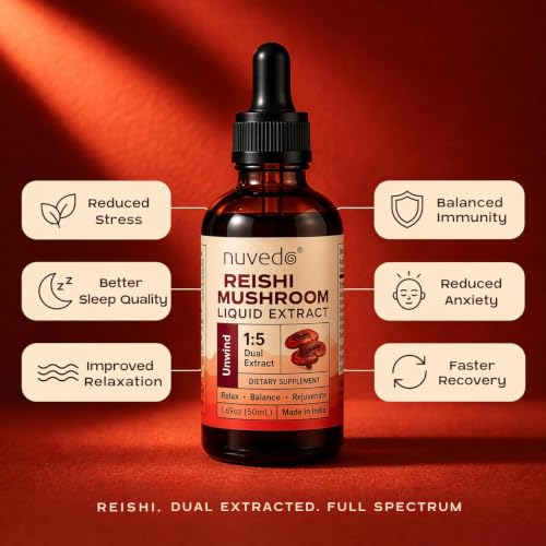 Image of Nuvedo Reishi Mushroom Liquid Extract | 10 mL | 1:5 Dual Extract