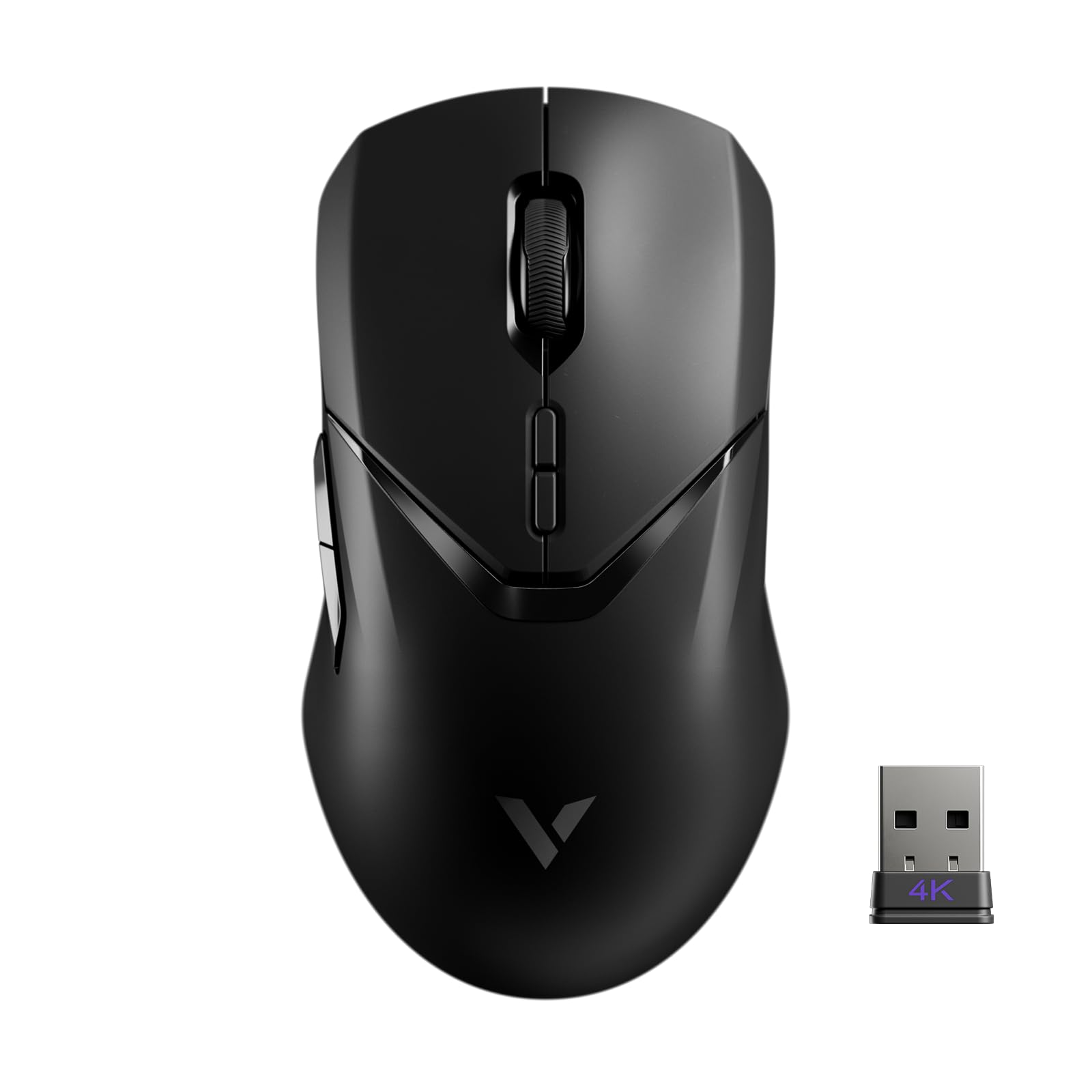 Rapoo VT9Pro - Ratón inalámbrico para juegos, 26000 DPI, mouse superligero 4K para juegos de sondeo, mouse óptico con sensor PAW 3398 para PC portátil, 10 botones programables, batería de larga