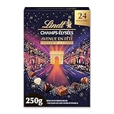 Lindt - Calendrier de l'Avent CHAMPS-ÉLYSÉES - Assortiment de Chocolats au Lait, Noirs et Blancs - Pralinés, Croustillants et Onctueux - Idéal pour Noël, 250g