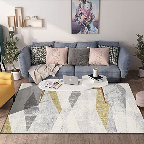 Alfombra De Salón Moderna Color Rosa - Tejido A Máquina, Material Polipropileno, Fácil De Limpiar