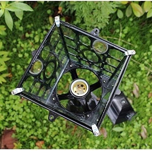 GUOCC Creative Classical lawn lamp in the Ming and Qing Dynasties, four-corner garden lamp, garden lamp, waterproof lamp post, outdoor Chinese retro column lamp, incandescent lamp, LED turf lamp Light photo 2