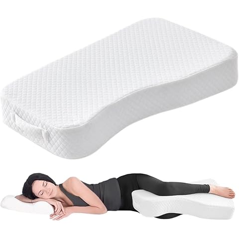 Leg Pillow for Side Sleepers, Memory Foam Knee Pillow for Side Sleeping, Leg Elevat...