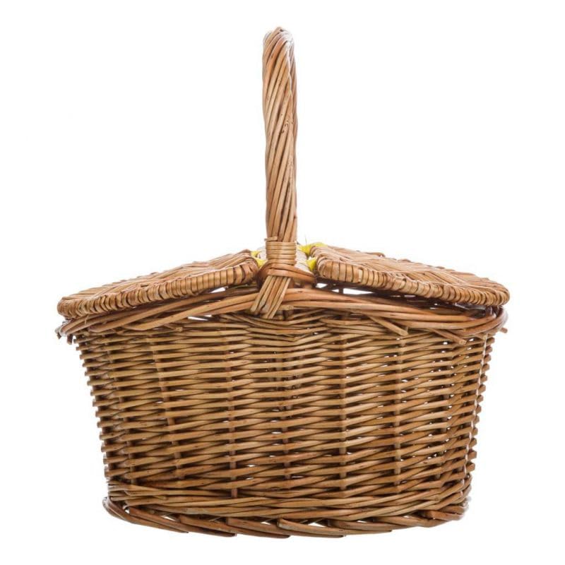 Panier en osier avec couvercle boîte de rangement naturelle